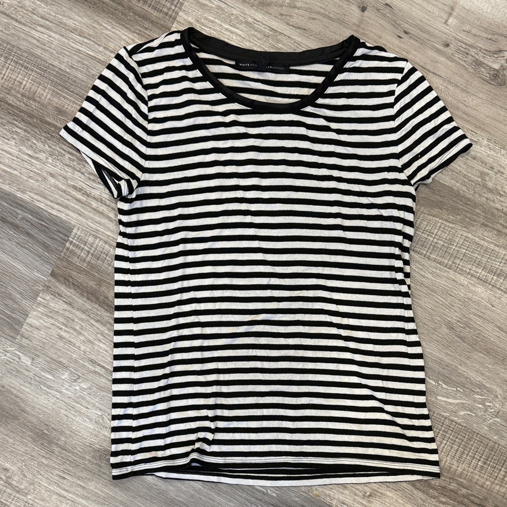 Classic Black & White Striped Tee